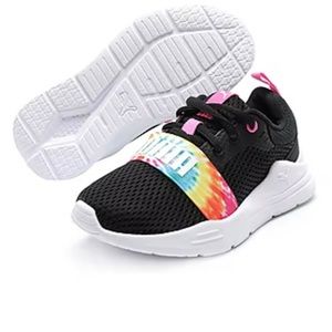 Puma, black and tie dye toddler sneakers